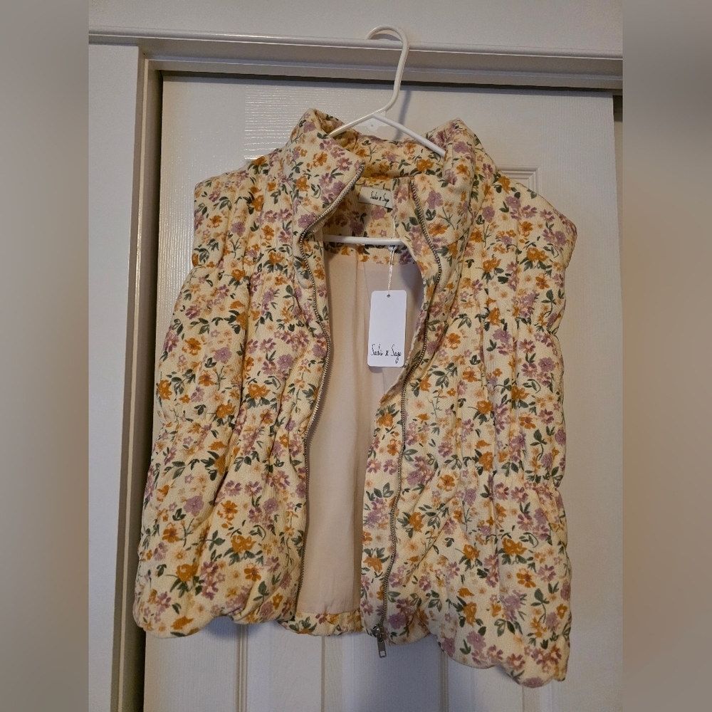 Floral Puffer Vest